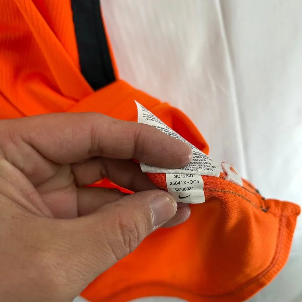 Nike‎ Oklahoma State Cowboys Polo Shirt Mens L Orange OSU Dri-FIT Short Sleeve